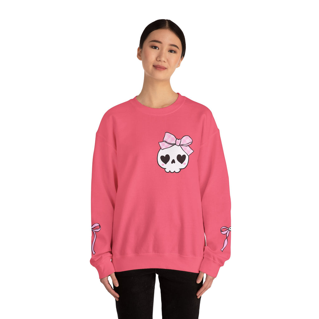 Cute Skull Bow Crewneck Sweatshirt
