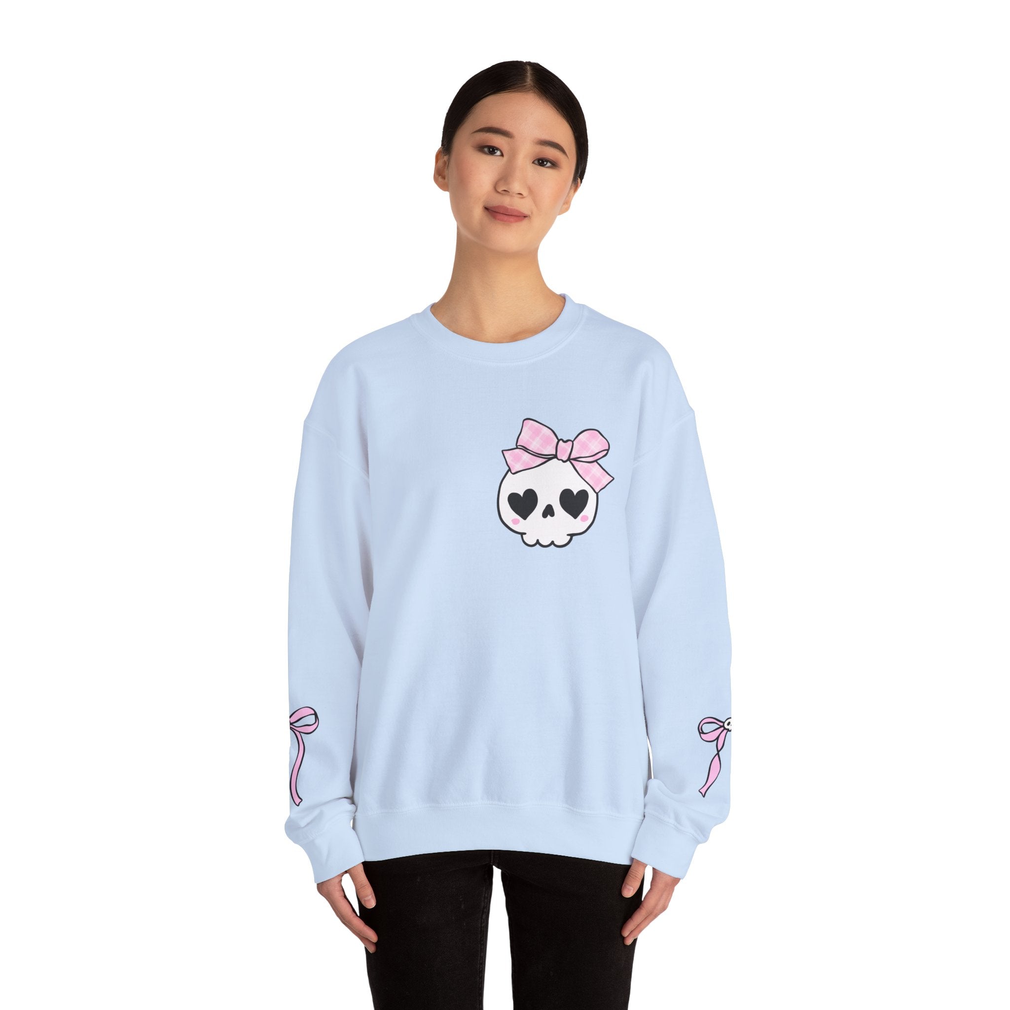 Cute Skull Bow Crewneck Sweatshirt