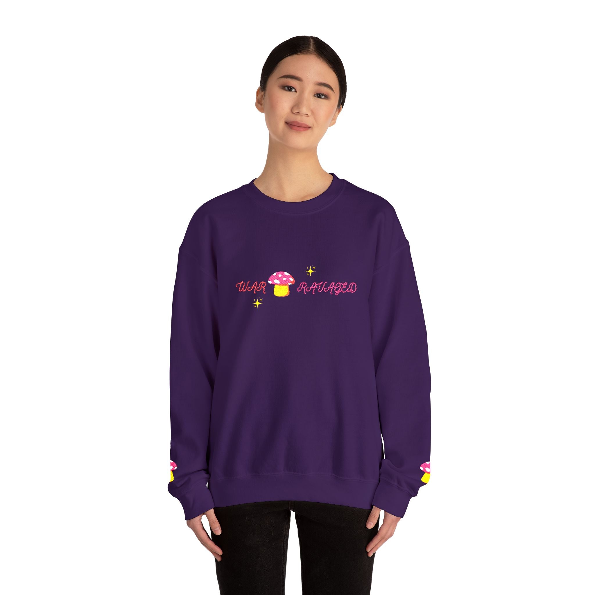 Cozy Mushroom 'War Ravaged' Magic Crewneck Sweatshirt