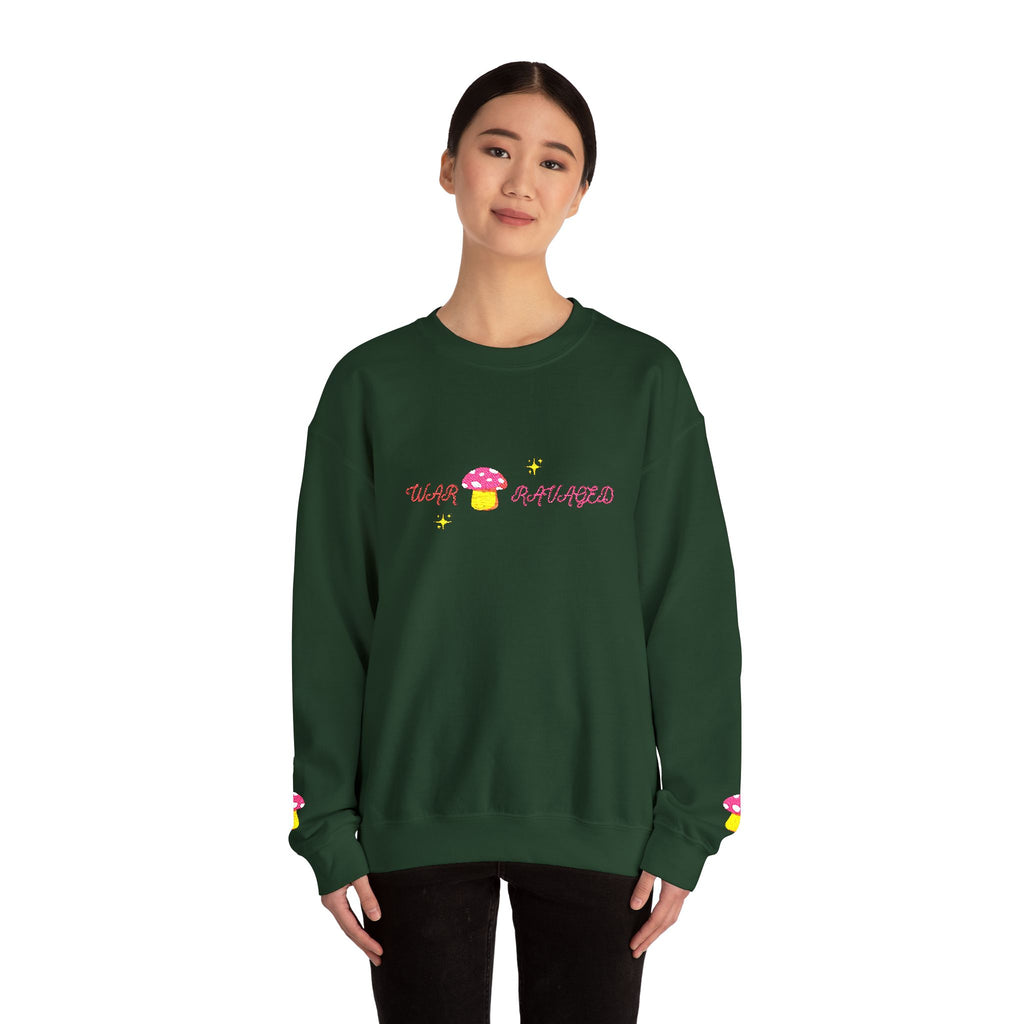 Cozy Mushroom 'War Ravaged' Magic Crewneck Sweatshirt