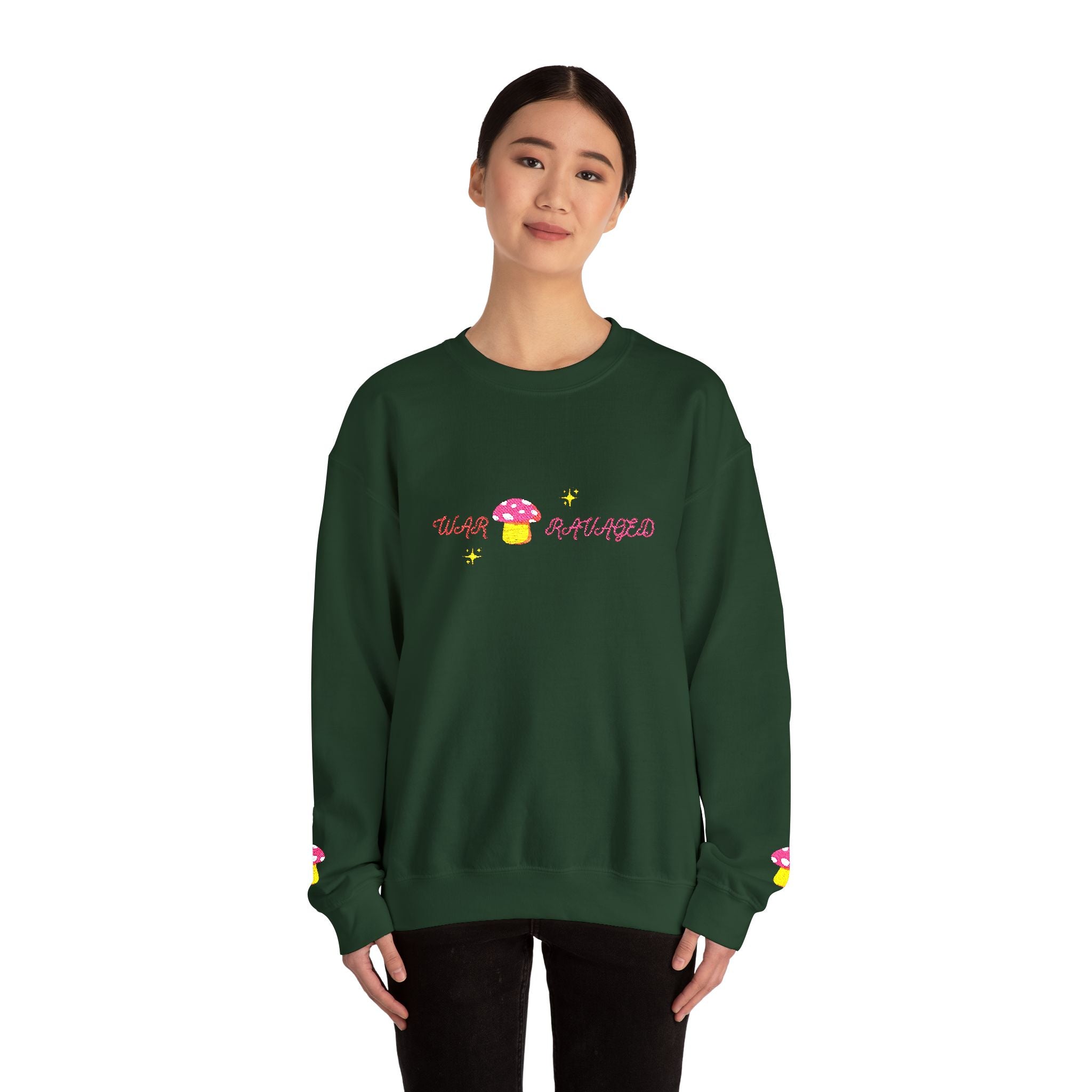 Cozy Mushroom 'War Ravaged' Magic Crewneck Sweatshirt