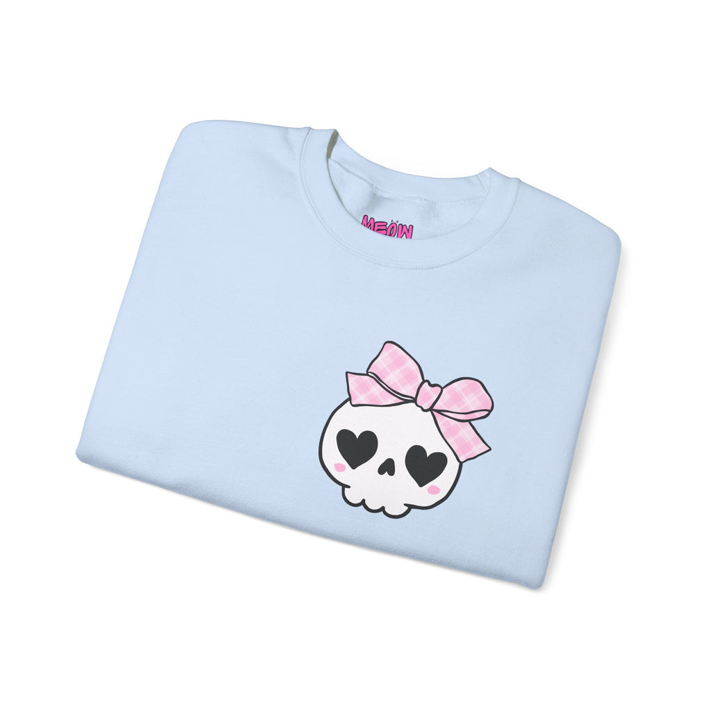 Cute Skull Bow Crewneck Sweatshirt
