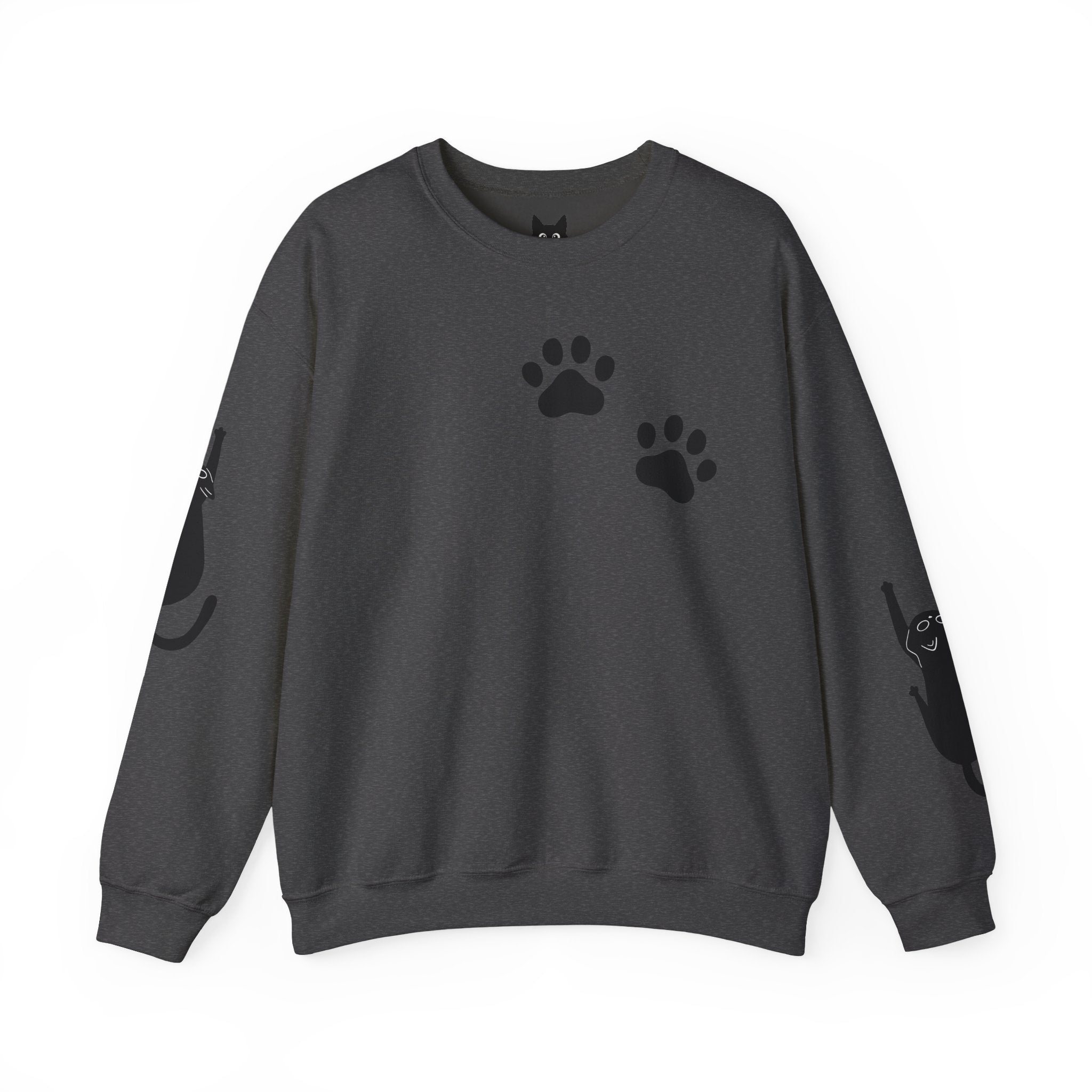 Paw Print Crewneck Sweatshirt for Cat Lovers