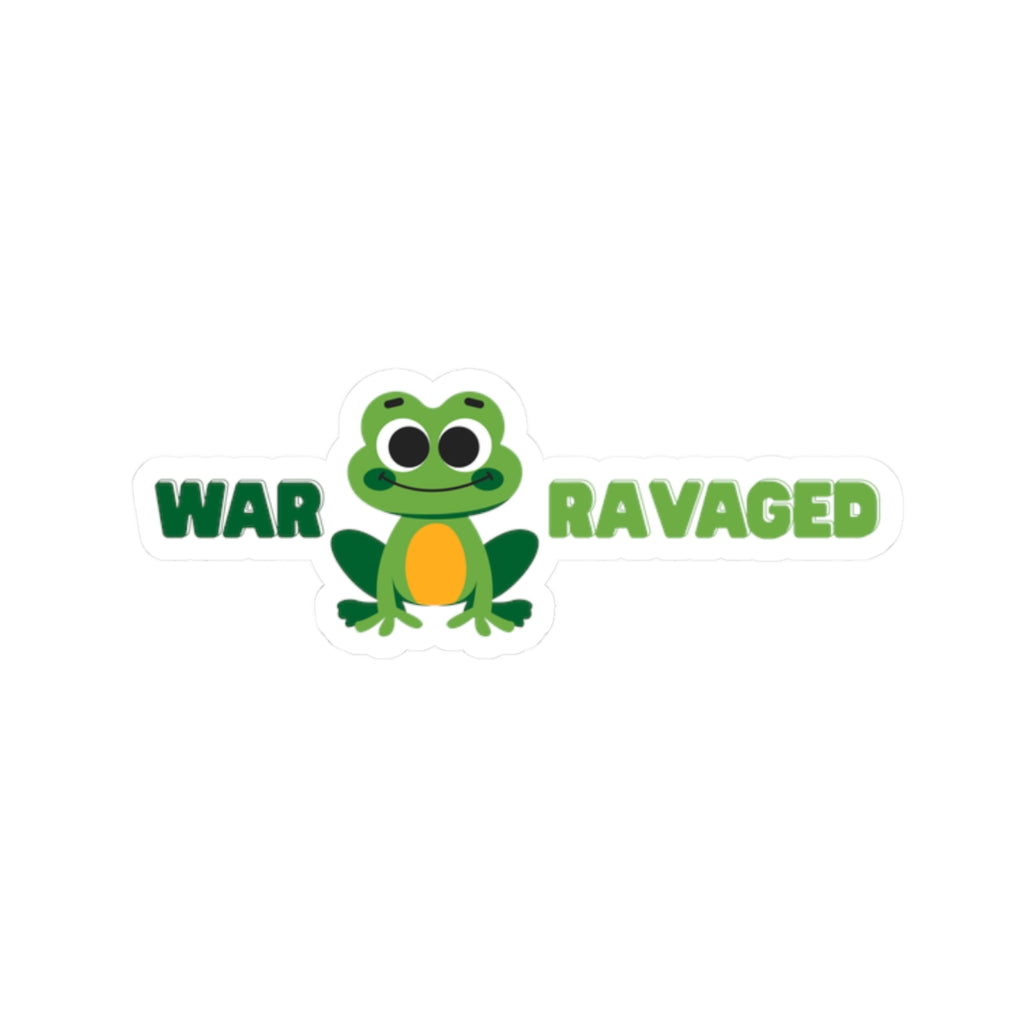 War Ravaged Portland Inflatable Frog Kiss-Cut Stickers