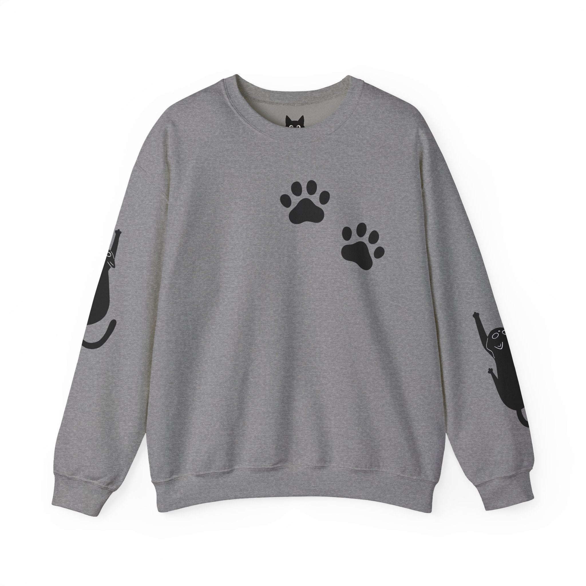 Paw Print Crewneck Sweatshirt for Cat Lovers
