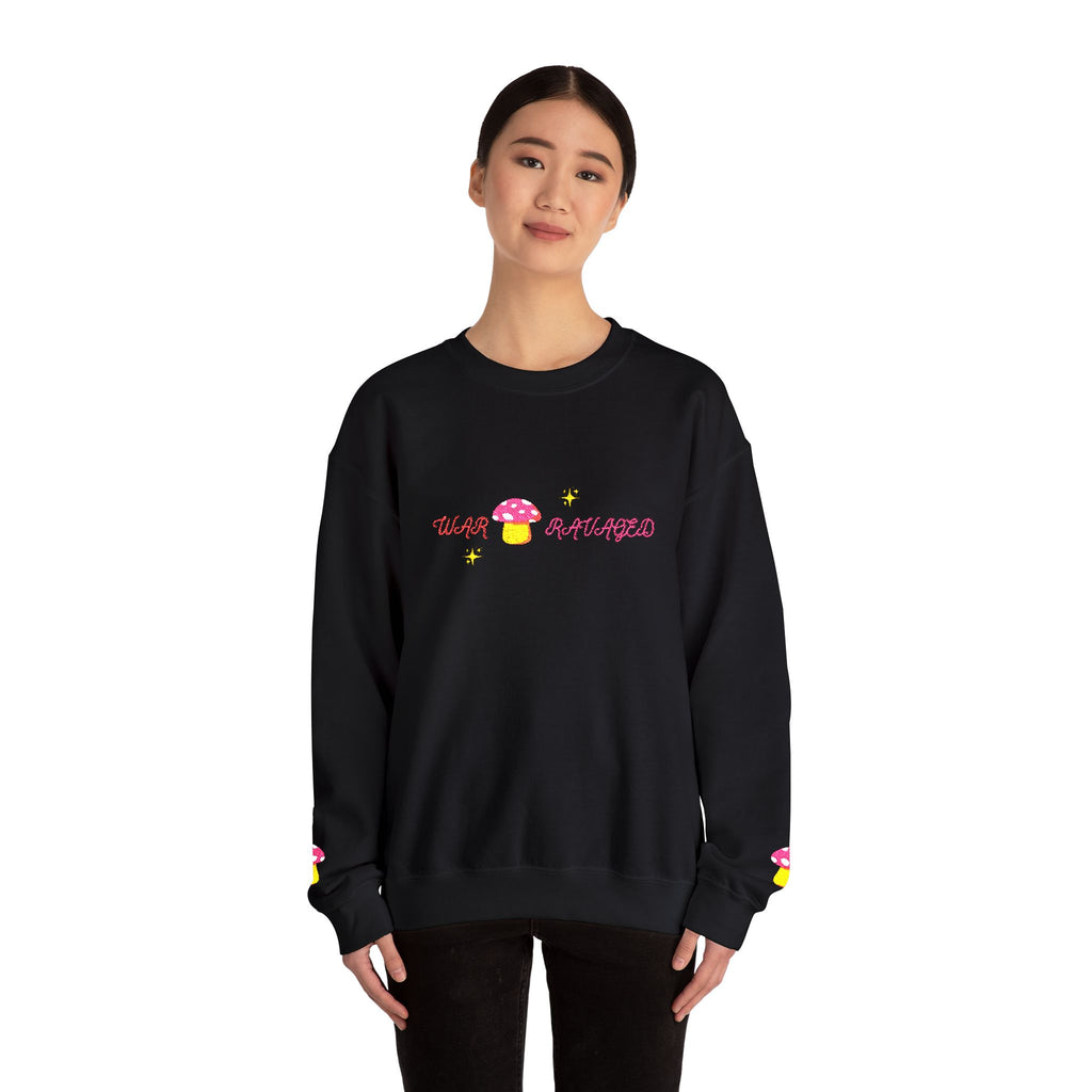 Cozy Mushroom 'War Ravaged' Magic Crewneck Sweatshirt