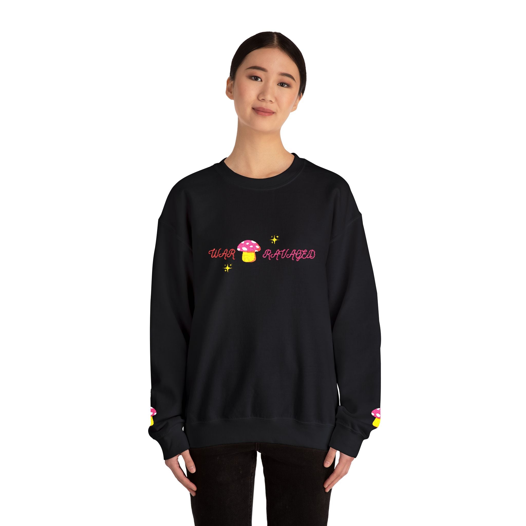 Cozy Mushroom 'War Ravaged' Magic Crewneck Sweatshirt