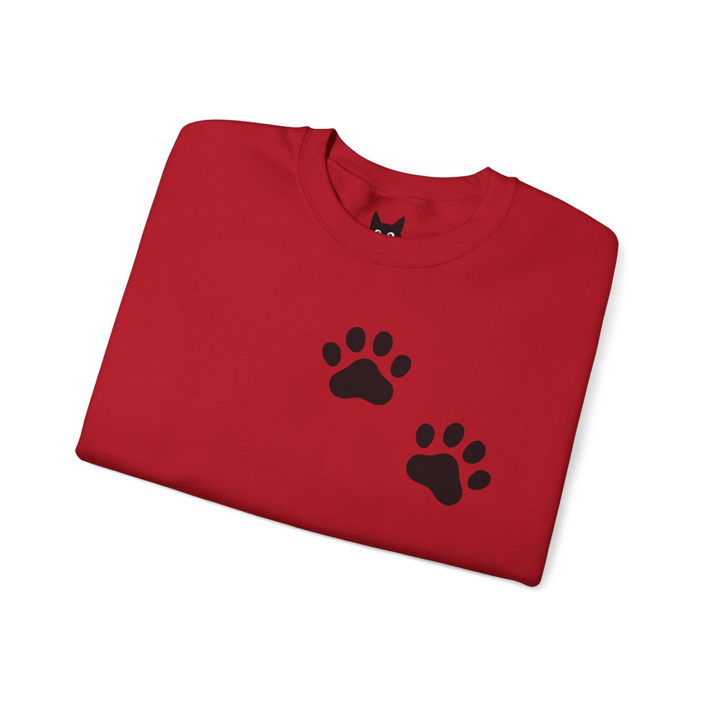 Paw Print Crewneck Sweatshirt for Cat Lovers