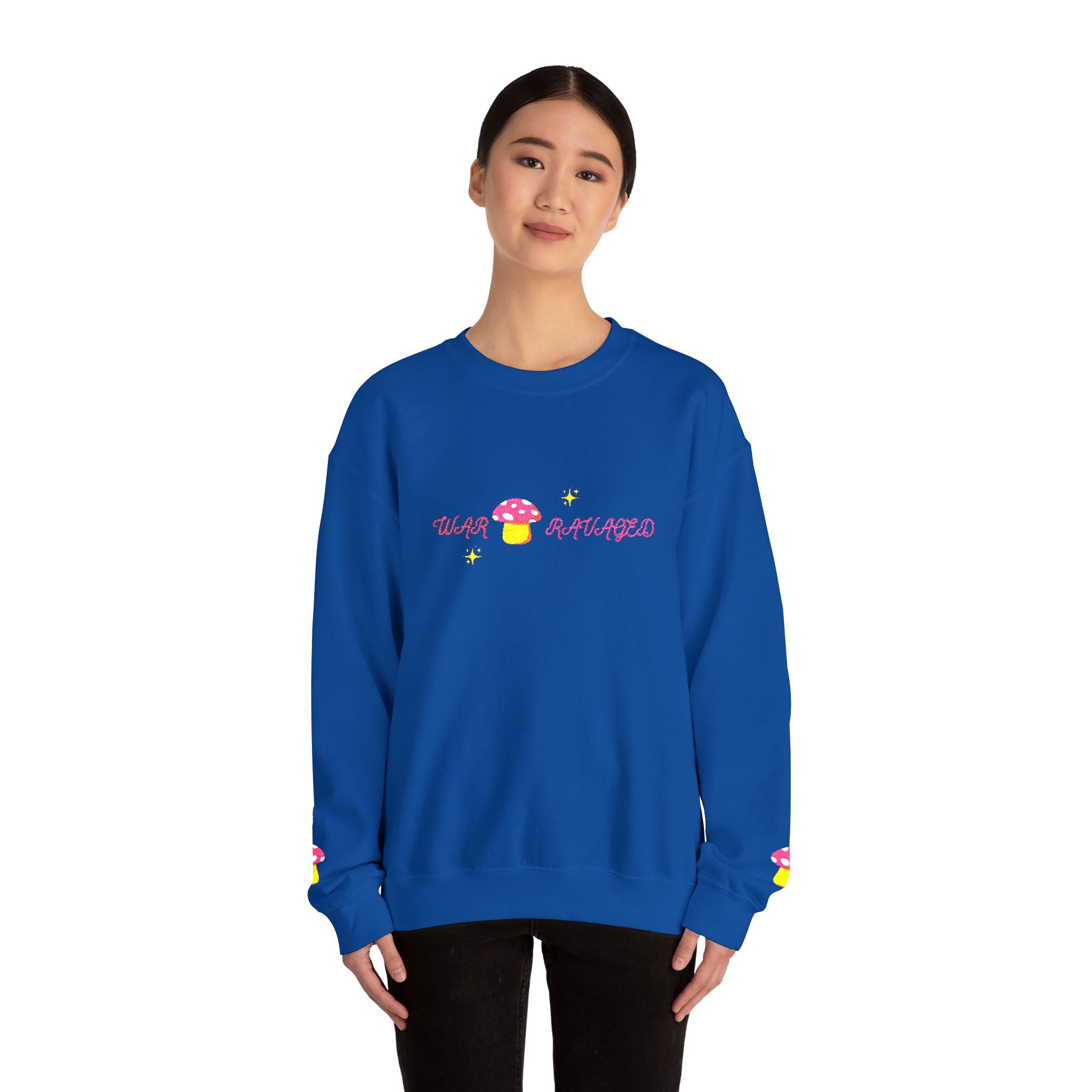 Cozy Mushroom 'War Ravaged' Magic Crewneck Sweatshirt