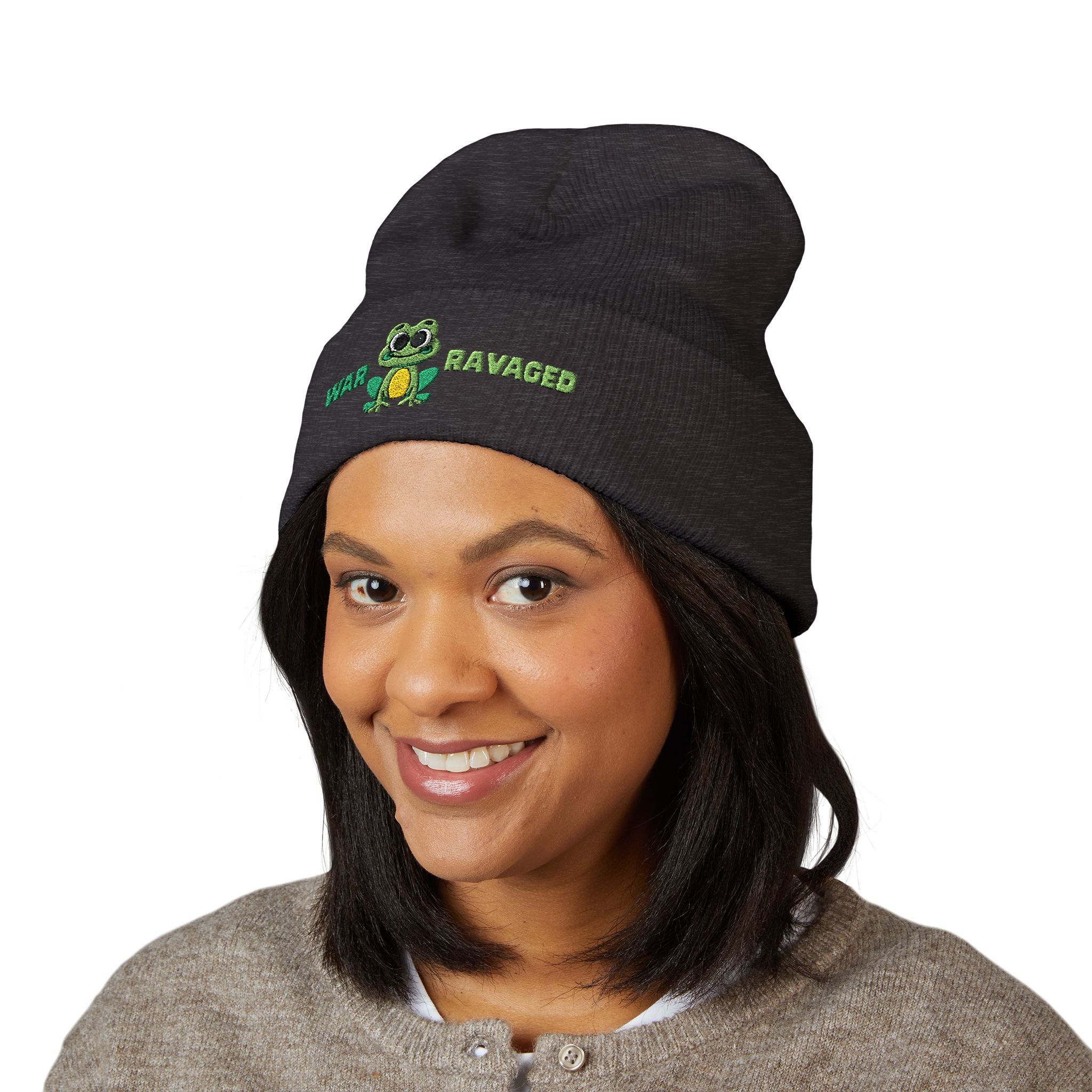 War Ravaged Frog Classic Cuffed Beanie