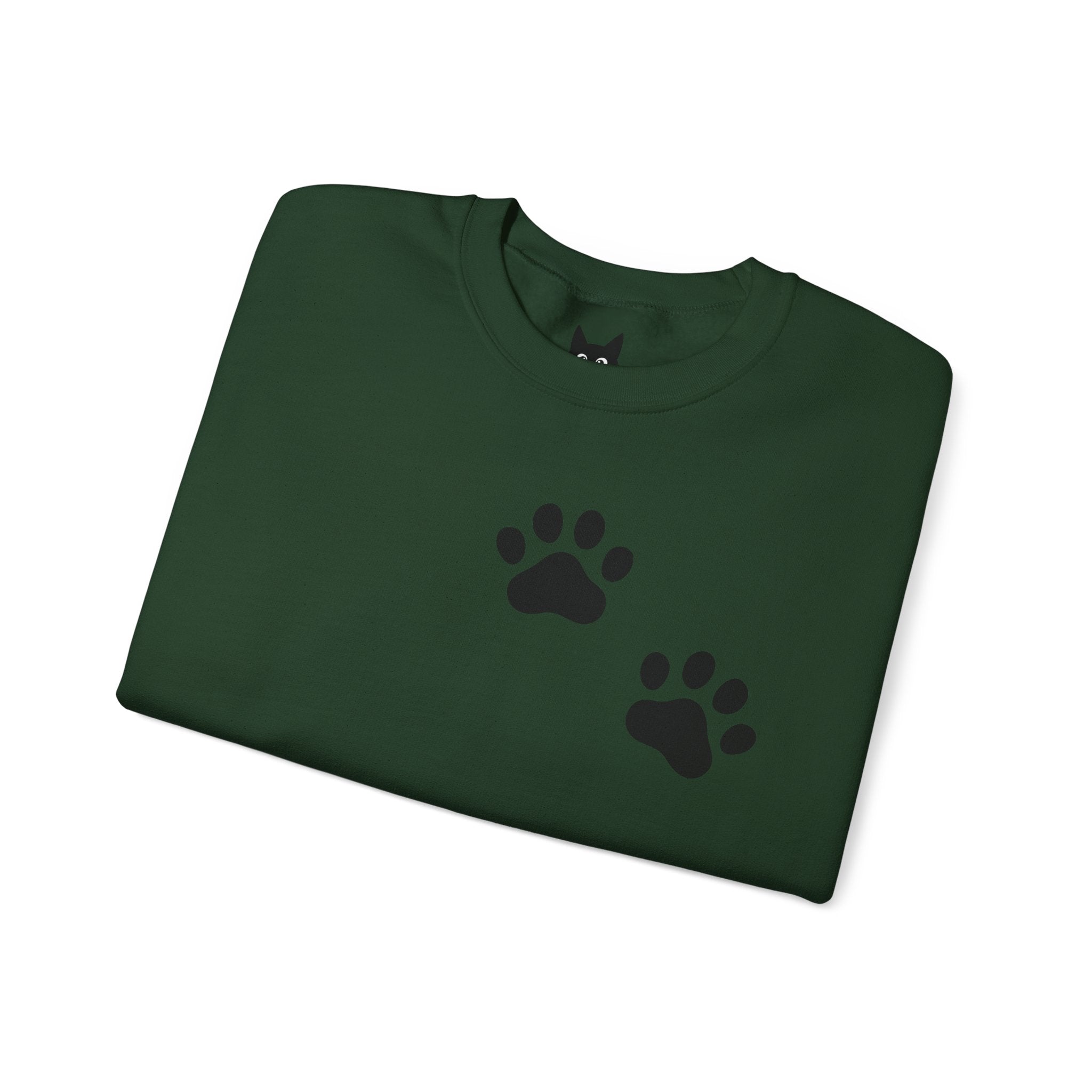Paw Print Crewneck Sweatshirt for Cat Lovers