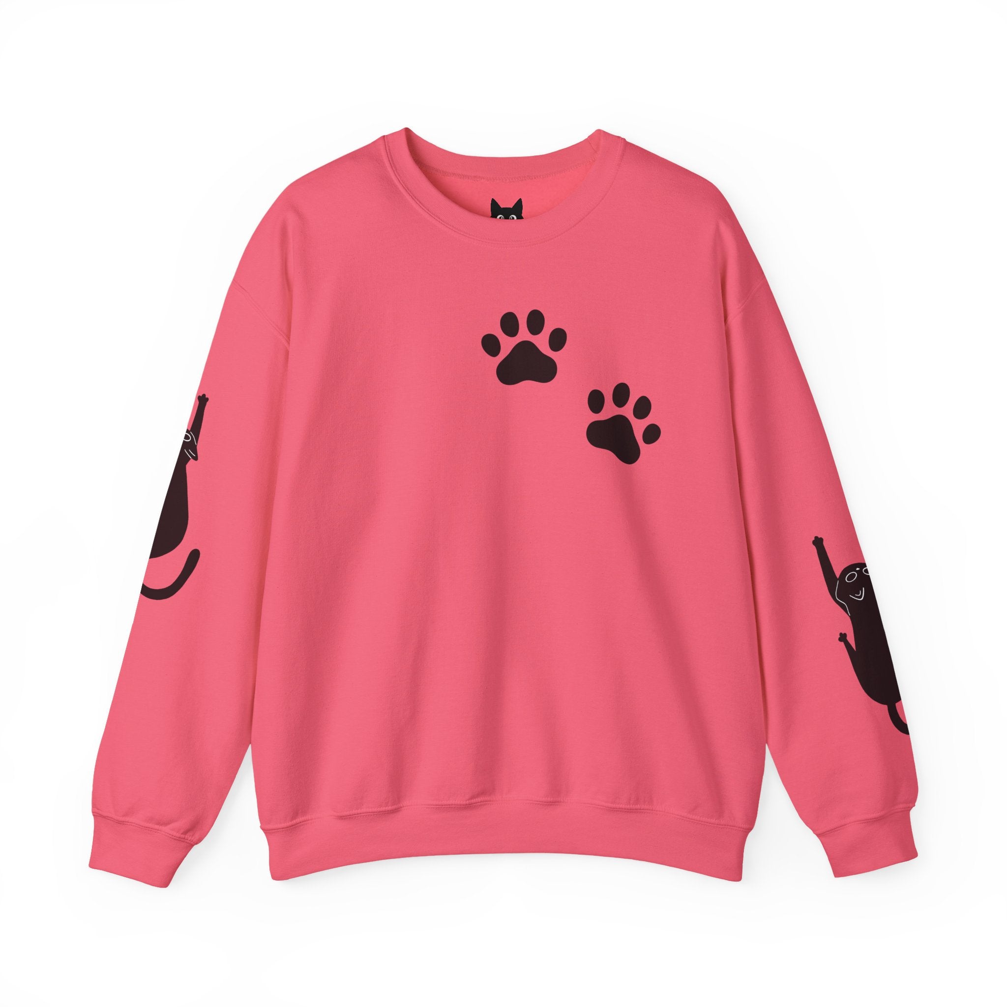 Paw Print Crewneck Sweatshirt for Cat Lovers