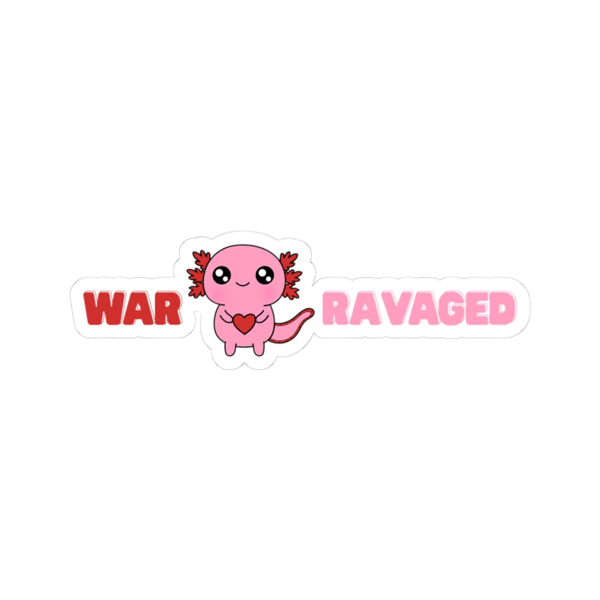 War Ravaged Portland Axolotl Kiss-Cut Stickers