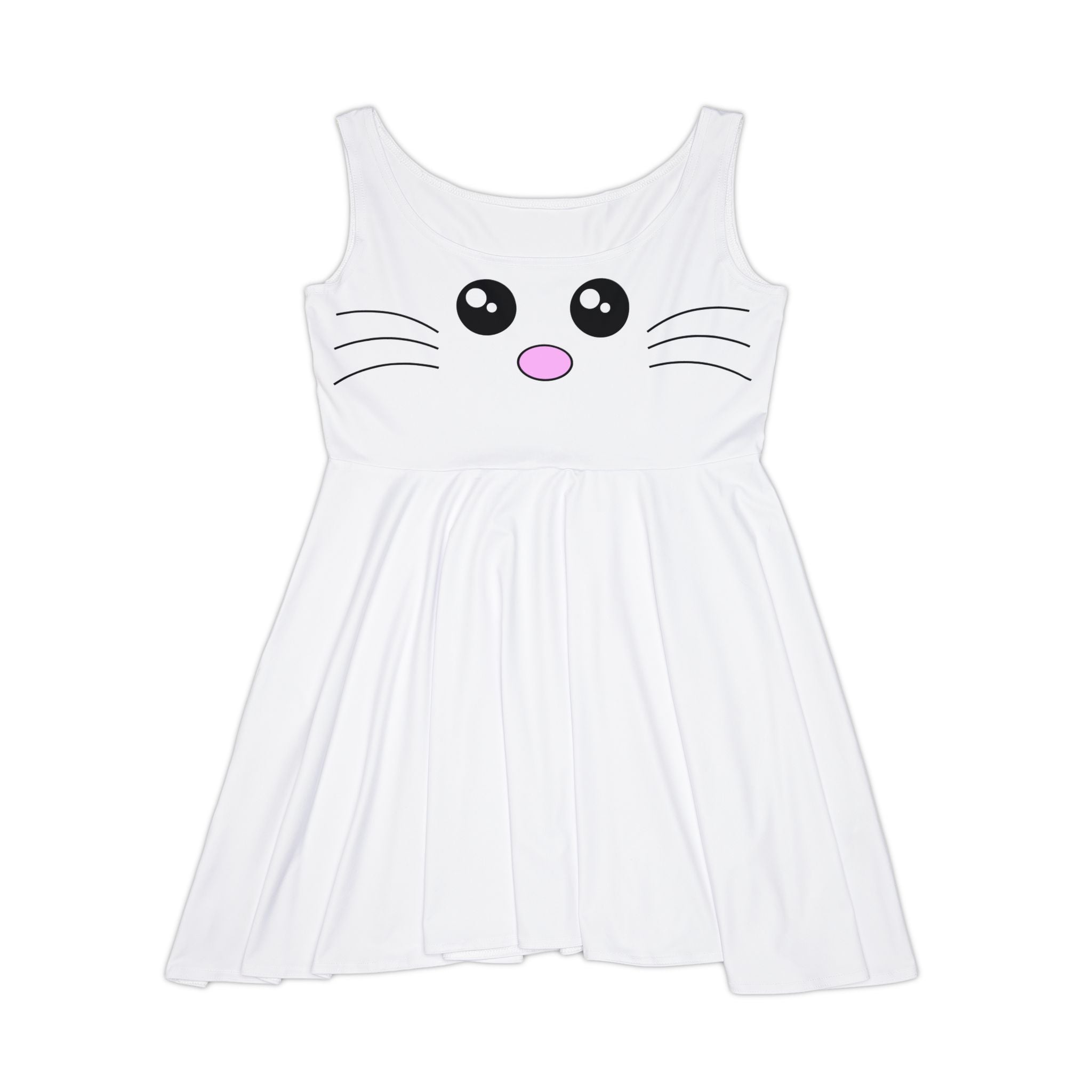 Cute Cat Face Women's Skater Dress