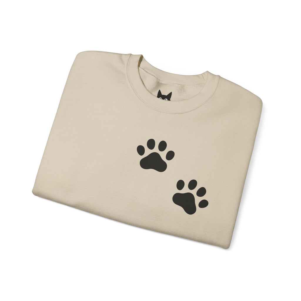 Paw Print Crewneck Sweatshirt for Cat Lovers